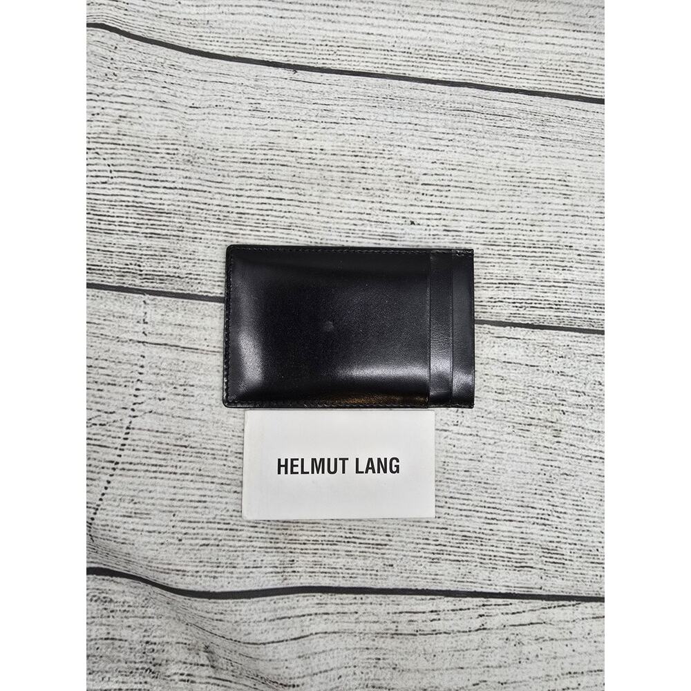 Helmut Lang Cardholder Wallet Black Leather